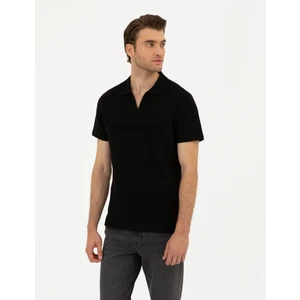 Pierre Cardin Erkek Siyah Slim Fit Tişört 50296772-VR046