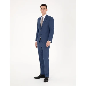 Pierre Cardin Erkek Koyu Mavi Slim Fit Yün Karışımlı Takım Elbise 50285902-VR032