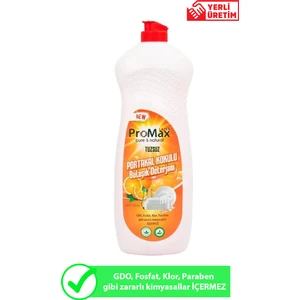 %100 Yerli Sıvı Bulaşık Detarjanı Portakal Kokulu 750 ml (Gdo, Fosfat, Klor, Tuz, Paraben Içermez)