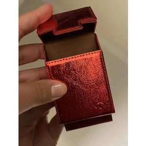 Tekin Deri Tekin Sigara Kutusu Touch Model Metalik Kırmızı Hediyelik Özel Gün