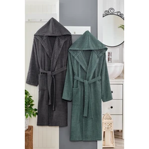 Sternen Glanz Unisex Pamuklu Çift Bornoz Seti