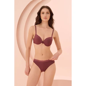 4616 Dantel Detaylı Hafif Destekli Sütyen Slip Takım