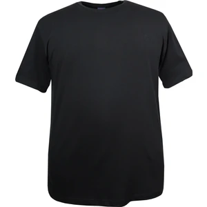 Maruf Shop Erkek Büyük Beden 120 Kılo-152 Kilo Arası Için Uygun Bisiklet Yaka Süprem Düz T-Shirt Siyah