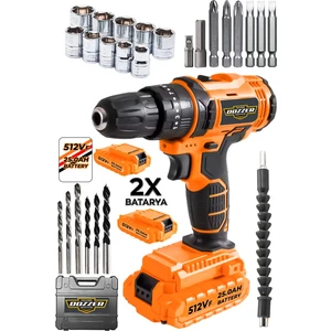 Milwake Serii 512 Vf 25 Ah Bakır Sargı 27 Parça Setli 2x Akülü Vidalama Matkap
