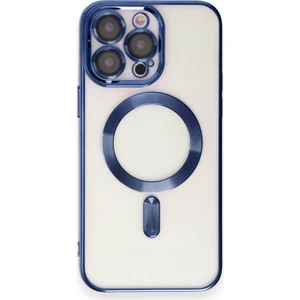 Mabs Tech Apple iPhone 15 Pro Uyumlu Renkli Corner Magsafe Seri Arka Koruma Kılıf (Mavi)