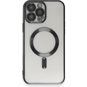 Mabs Tech Apple iPhone 15 Pro Uyumlu Renkli Corner Magsafe Seri Arka Koruma Kılıf (Siyah)