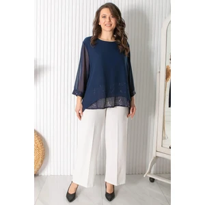 Şifon Tunik Lacivert FHM924