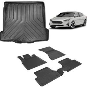Ford Focus 4 Sedan 2019+ 4.5d Sahler Paspas ve 3D Bagaj Havuzu Set
