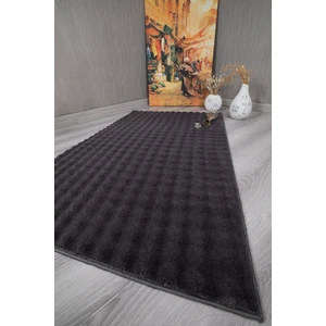 Dekoratif Bubble Uzun Tüylü Yumuşak Puffy Peluş Kaymaz Yıkanabilir Salon Koridor Halı Yolluk Antrasit
