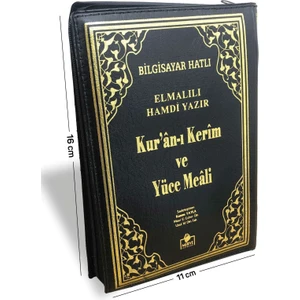 Merve Yayınları Kuranı Kerim ve Yüce Meali Bilgisayar Hatlı Çanta Boy Fermuarlı