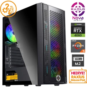 Nova G1 R5 4060-56F08 Ryzen5 5600 32GB 2tbssd RTX4060 Freedos Gaming Masaüstü Bilgisayar
