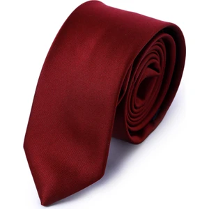 Bordo Düz Klasik Micro Kravat