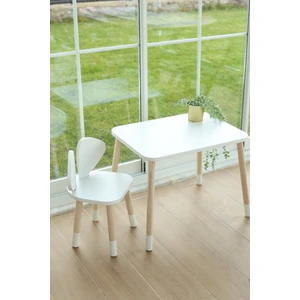The Mimar White Mickey Fare Masa + 1 Sandalye