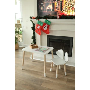 The Mimar White Mickey Fare Masa + 1 Sandalye