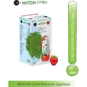 Premium Japanese Çilek Aromalı Detox Burner Form Matcha Çayı 1 Kutu