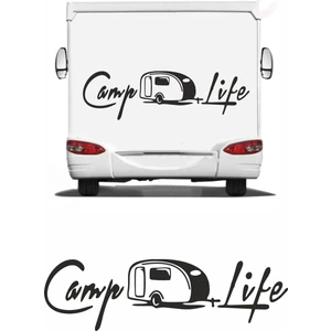 Sticker Usta Camp Life Kamp Hayatı Karavan Sticker  Adventure Karavan Çıkartması Q41