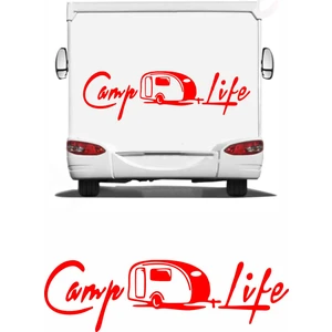 Sticker Usta Camp Life Kamp Hayatı Karavan Sticker  Adventure Karavan Çıkartması Q41