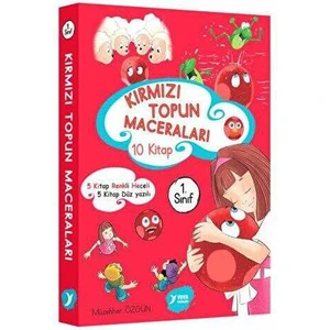 Yuva Yayınları Kırmızı Topun Maceraları 5 Heceli 5 Düz 1.Sınıf 10 Kitap