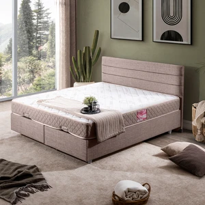 Sofia Çift Kişilik Baza Başlık Letto Yatak Seti - Kahve