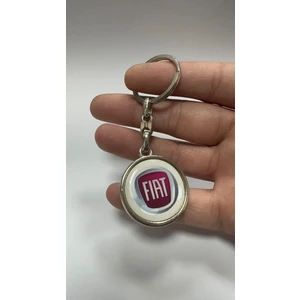 Fiat Yazılı Metal Anahtarlık Çift Yönlü (1 Adet)