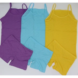 Kız 3'lü Jakarlı Ip Askılı Atlet Külot Takım