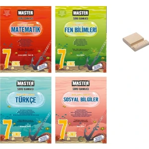 Okyanus Yayınları 7. Sınıf Master Matematik Fen Türkçe ve Sosyal Bilgiler Soru Bankası 4lü Set