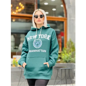 Multi Polo Baskılı Kapşonlu Sweatshirt