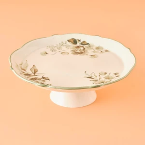 Bella Maison Julia Stoneware Kek Standı Yeşil (32 Cm)