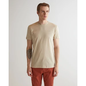 Erkek Bej Slim Fit Bisiklet Yaka T-Shirt 2013035.239