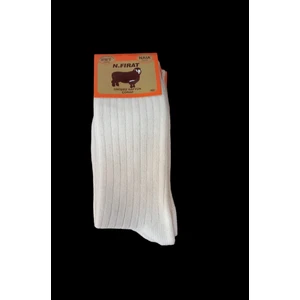 Üç Çıft Yün Çorap Dikişiz Krem Renk  40-44 No