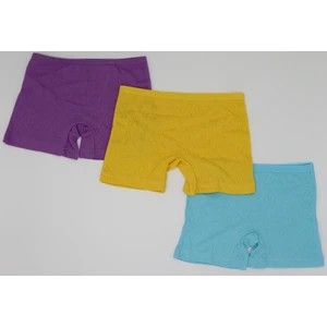 Kız 3'lü Jakarlı Boxer Short