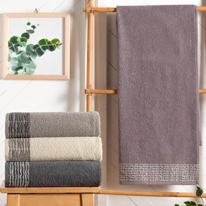 Line Armürlü Havlu 50X90 Cm-Lavanta