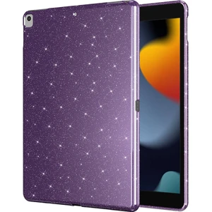 Apple iPad 9.nesil 10.2 Inç Kılıf Simli Parlak Görünümlü Tablet Koton Silikon Kılıf