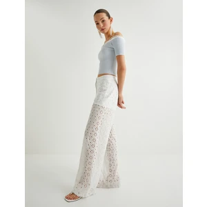 X Sibil Çetinkaya - Geniş Paça Fisto Pantolon Yarım Astarlı