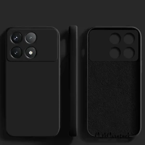 M.TK Moveteck Xiaomi Poco X6 Pro Kılıf Lansman Kamera Korumalı Içi Kadife Yumuşak Renkli Silikon Mat Hisli Süet