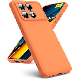 M.TK Moveteck Xiaomi Poco X6 Pro Kılıf Lansman Kamera Korumalı Içi Kadife Yumuşak Renkli Silikon Mat Hisli Süet