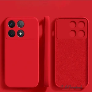 M.TK Moveteck Xiaomi Poco X6 Pro Kılıf Lansman Kamera Korumalı Içi Kadife Yumuşak Renkli Silikon Mat Hisli Süet