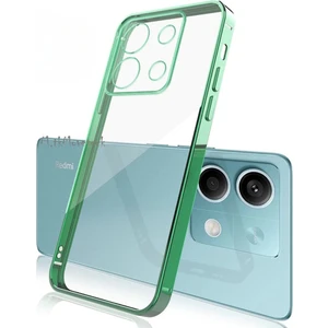 Xiaomi Poco M6 Pro Kılıf Tam Kamera Korumalı Metalik Parlak Renkli Kenar Yumuşak Esnek Silikon