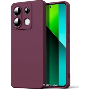 M.TK Moveteck Xiaomi Redmi Note 13 Pro 5g Kılıf Lansman Kamera Korumalı Içi Kadife Yumuşak Renkli Silikon Mat His