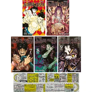 Gerekli Şeyler Yayıncılık Jujutsu Kaisen 5-6-7-8-9. Ciltler Manga Seti + Matematik Öğreten Cetvel