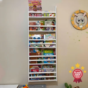 Emdief Home Carmen 5 Raflı Montessori Kitaplık -Çocuk Odası Kitaplığı