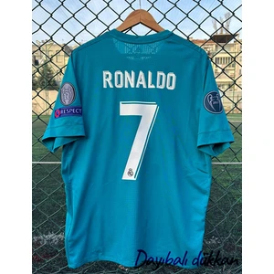 Dayı Balı Dayıbalı Real Madrid Ronaldo 2017/18 Yeşili-Turkuaz Kısa Kol Şampiyonlar Ligi Deplasman Forması
