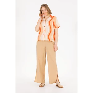 U.S. Polo Assn. Kadın Camel Pantolon (Kanvas-Chino) 50263197-VR015