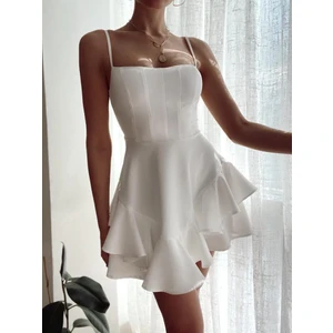 Zishan Fashion Ince Askılı Sarı Elbise Siyah Mezuniyet Elbisesi 102
