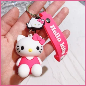 3 Boyutlu Slikon Hello Kitty Figürlü Anahtarlık & Çanta Aksesuarı