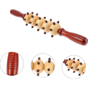 Elite Home Ahşap Masaj Aleti Sırt Bacak Boyun Merdane