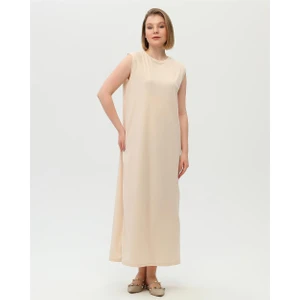 Defile Içlik Sade Basic Kolsuz Elbise - 06041.023 - Krem
