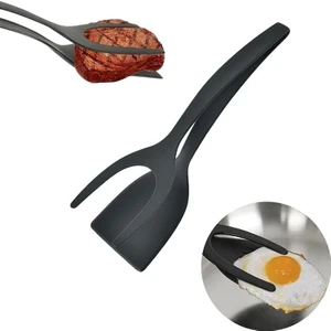 2'si 1 Arada Kavrama ve Çevirme Spatula Maşa Naylon Yumurta Pişirmek Için Krep Balık Fransız Tostu Omlet Yapımı Ev Mutfak Pişirme Aracı (Yurt Dışından)