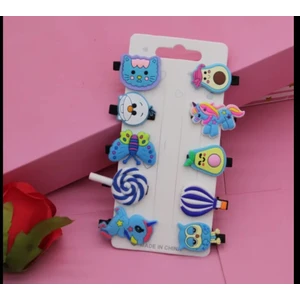 Uras Desing 10 Adet  Prenses Sevimli Kore Moda Set Toka/ Saç  / Aksesuar / Saç Bağları /unicorn