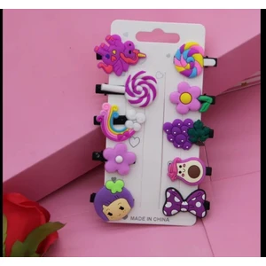 Uras Desing 10 Adet  Prenses Sevimli Kore Moda Set Toka/ Saç  / Aksesuar / Saç Bağları /unicorn
